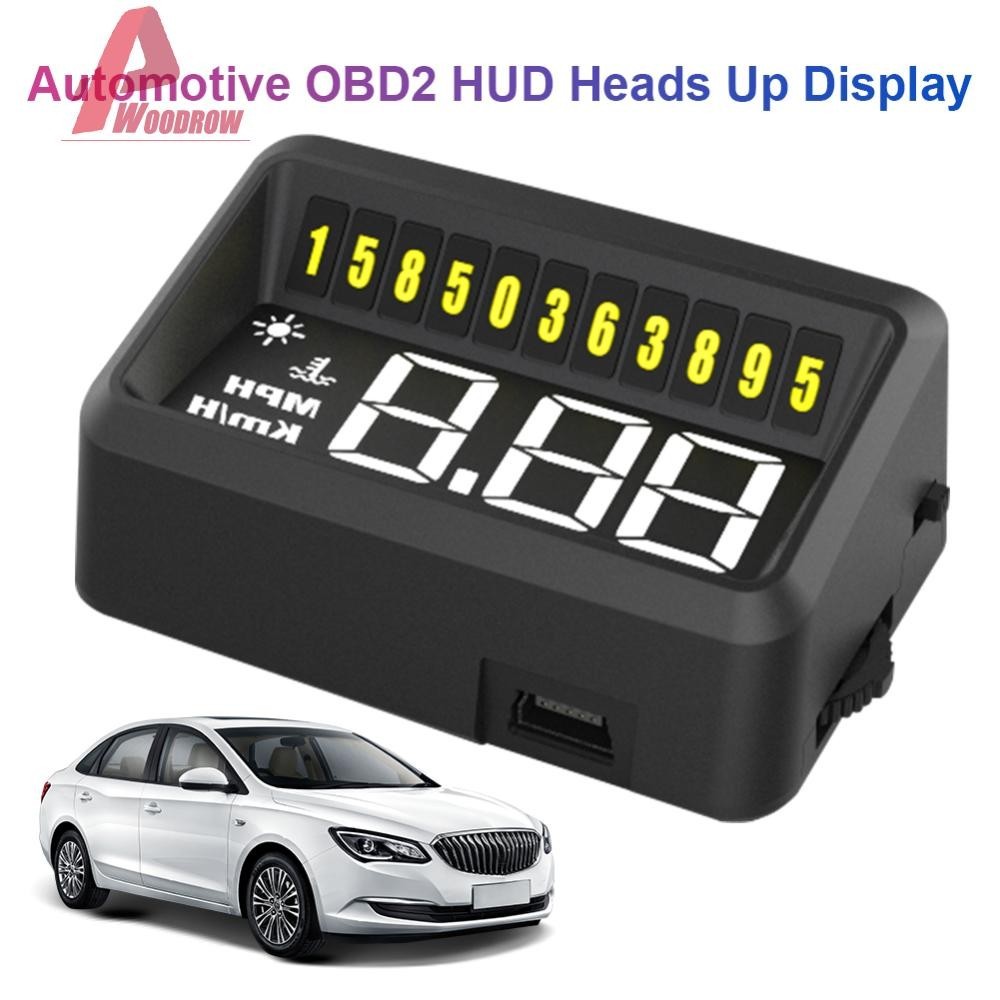 OBD2 Head Up Display with Phone Number Sticker LCD Display OBD2 ...