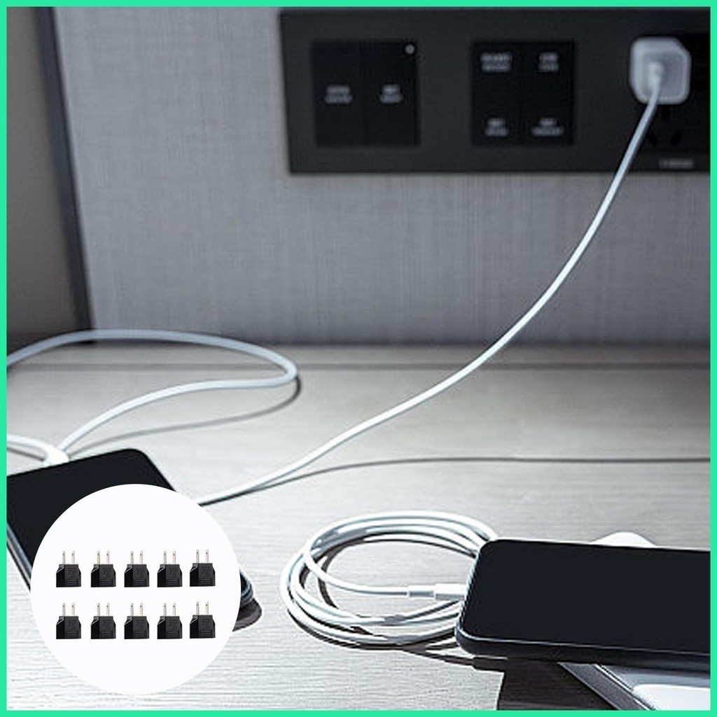European to US Adapter 10Pcs Socket Plug Adapters Travel Small European ...