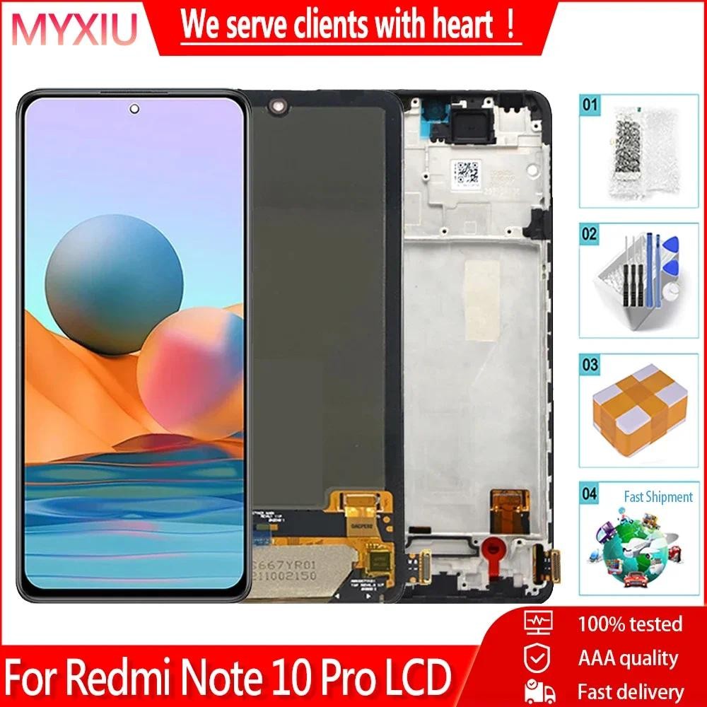 Écran LCD Complet + Vitre Tactile Bleu Pour Xiaomi Redmi Note 10 Pro - Kit De Réparation Avec Outils - Neuf