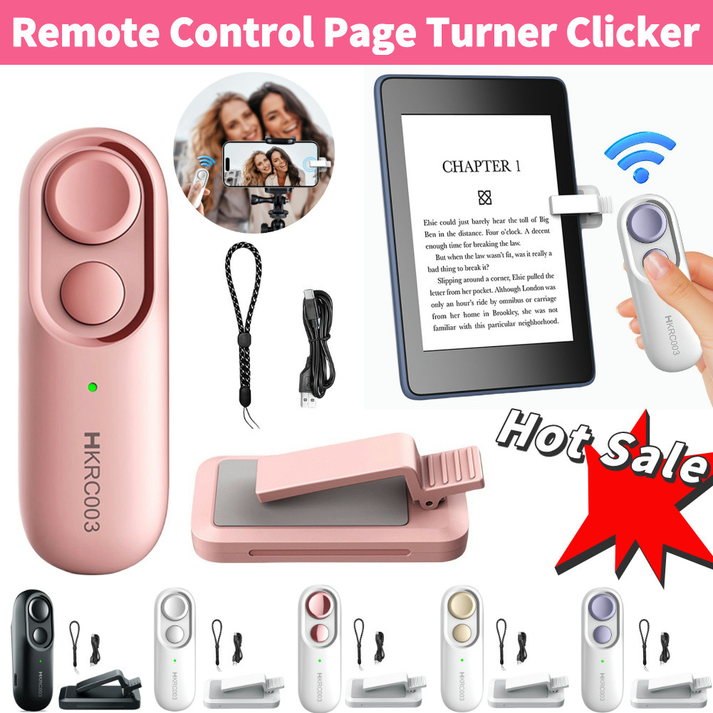 Remote Page Turner Phone Camera Video Record Remote Triggers Clicker ...
