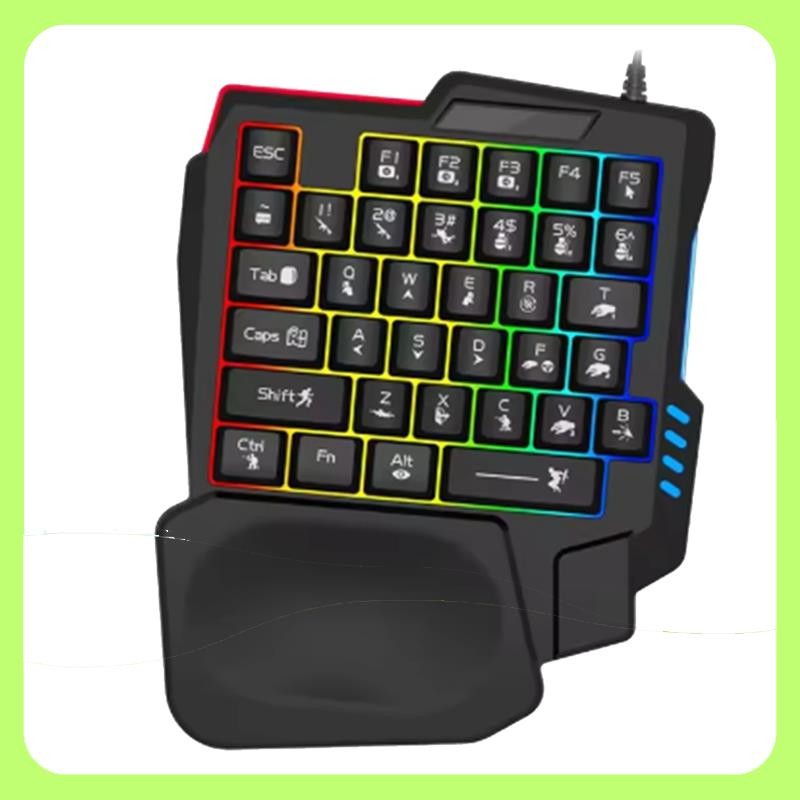 Ergonomics Gaming Keyboard Single Hand Keyboard Usb Wired 35key ...