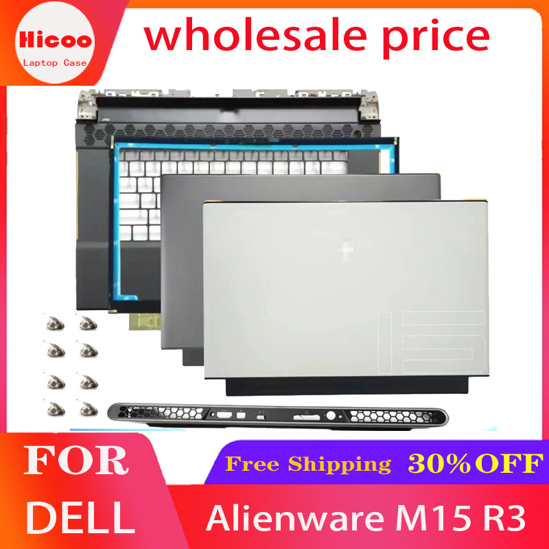 New For Dell Alienware M15 R3 Laptop LCD back cover Front Bezel Hinges ...
