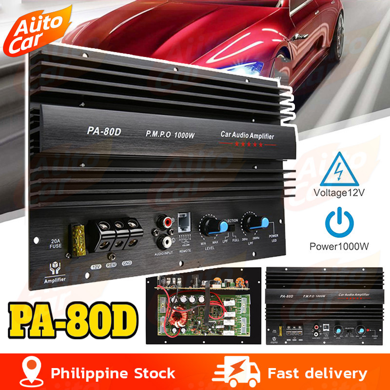 Spactz PA-80D 12V 1000W Car Audio Amplifier with High Performance Amp