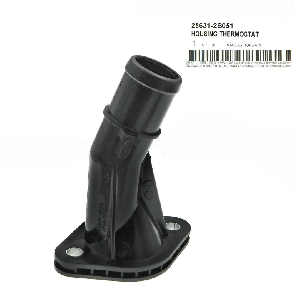 Motoforti Coolant Thermostat Housing Water Inlet #25631-23501 For Hyundai Elantra 2000-2010, Tucson, Kia Spectra, Sportage
