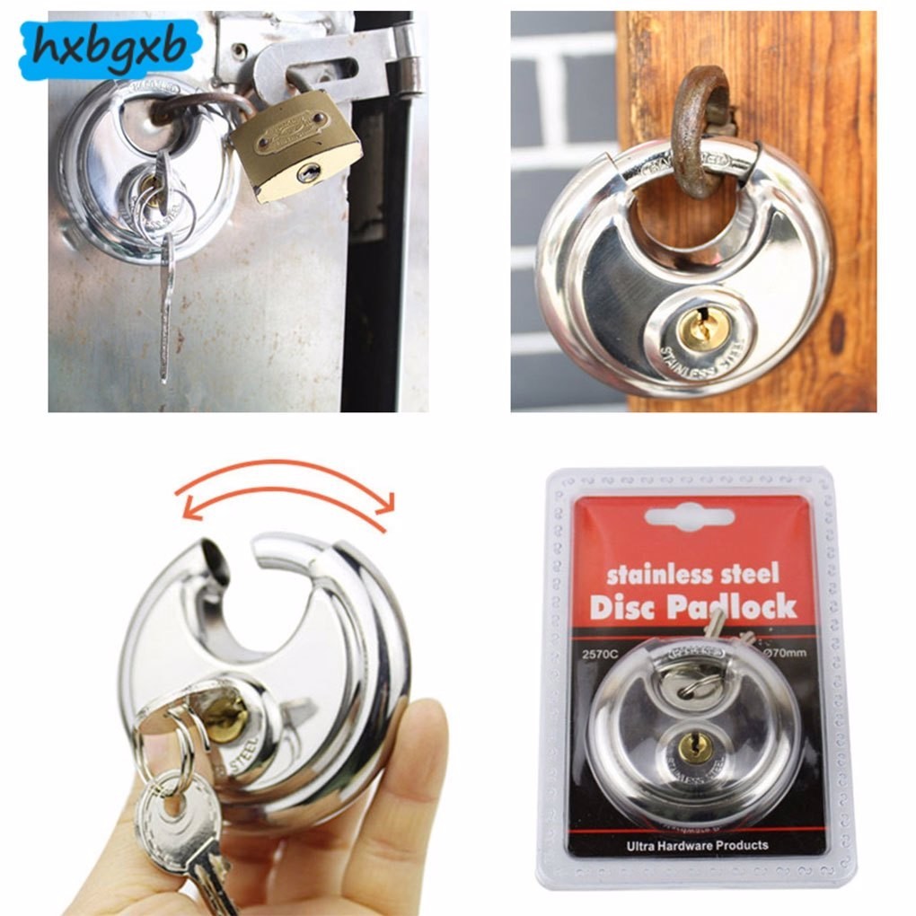 HXBGXB 1/2 Round Padlock Anti-lost Safety Door Lock Heavy Duty Locks ...