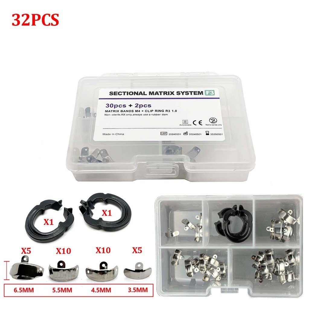 Dental Sectional Matrix System Contoured Metal Matrices Matrix Bands ...