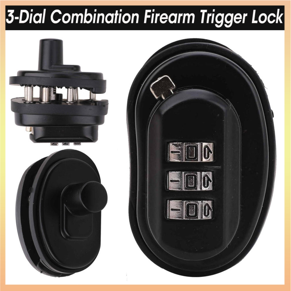 1x 3-Dial Digital Combination Trigger Lock Pistol Rifle Shotgun Firearm ...