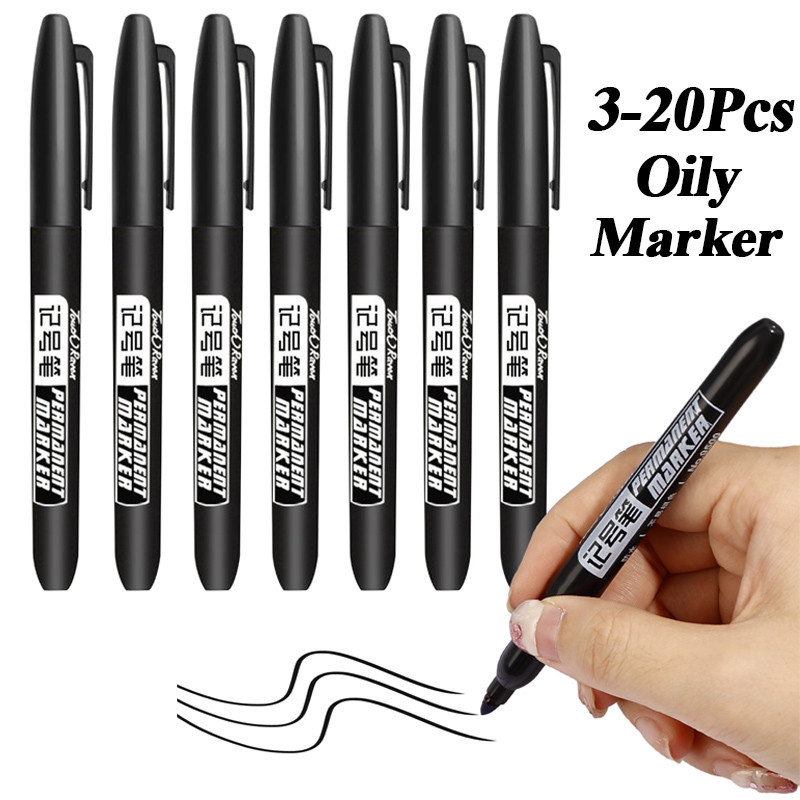 Waterproof Permanent Marker Pen/1.5mm Black Blue Red Ink Mark Pen ...