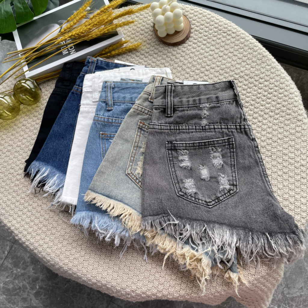 VELIN S-6XL （25-37）Plus Size Denim Shorts For Woman Colors