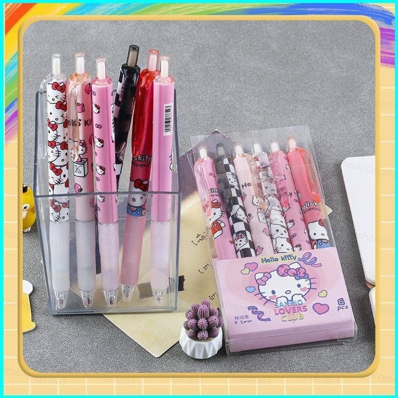 XU1 Sanrio Hello Kitty Kuromi push Neutral Pen cute cartoon Quick Brush ...