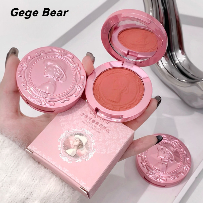 Gege Bear Blush Relief Matte Blush Matte Nude Milk Pink Natural Blush ...