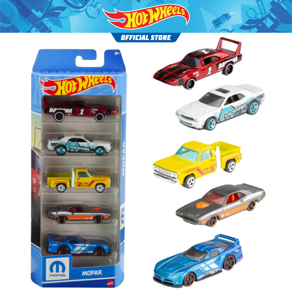 Hot Wheels 5 Car Pack Diecast Vehicle (97GK) MOPAR Toys For Boys Ages ...