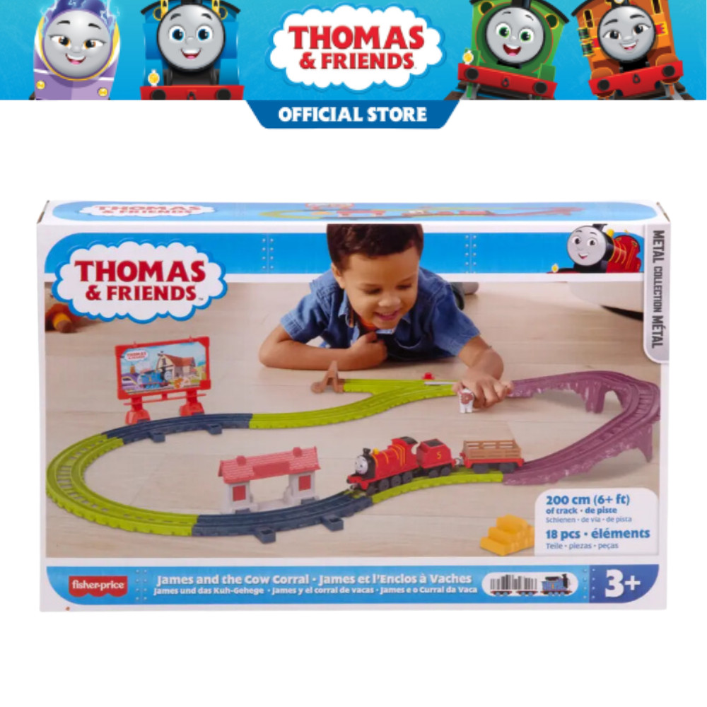 Thomas and Friends James and the Cow Corral - Push Along Set Toys for ...