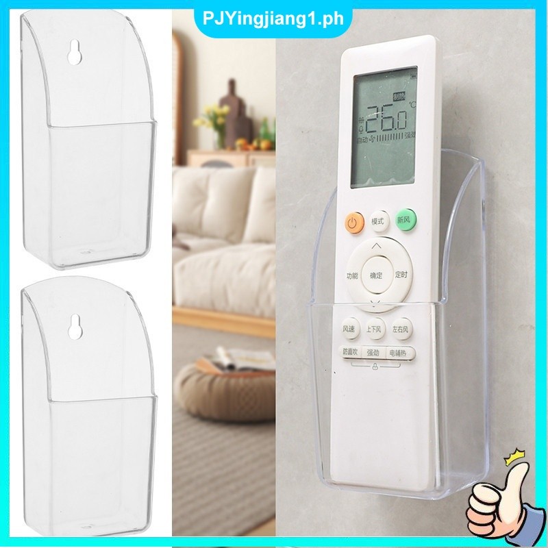 Wall Mounted Remote Control Holder Acrylic TV Air Conditioner Storage ...