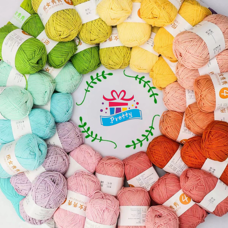 【Pretty】5 Plys 50g Smooth Milk Fiber Knitting Wool Crochet Yarn Milk ...
