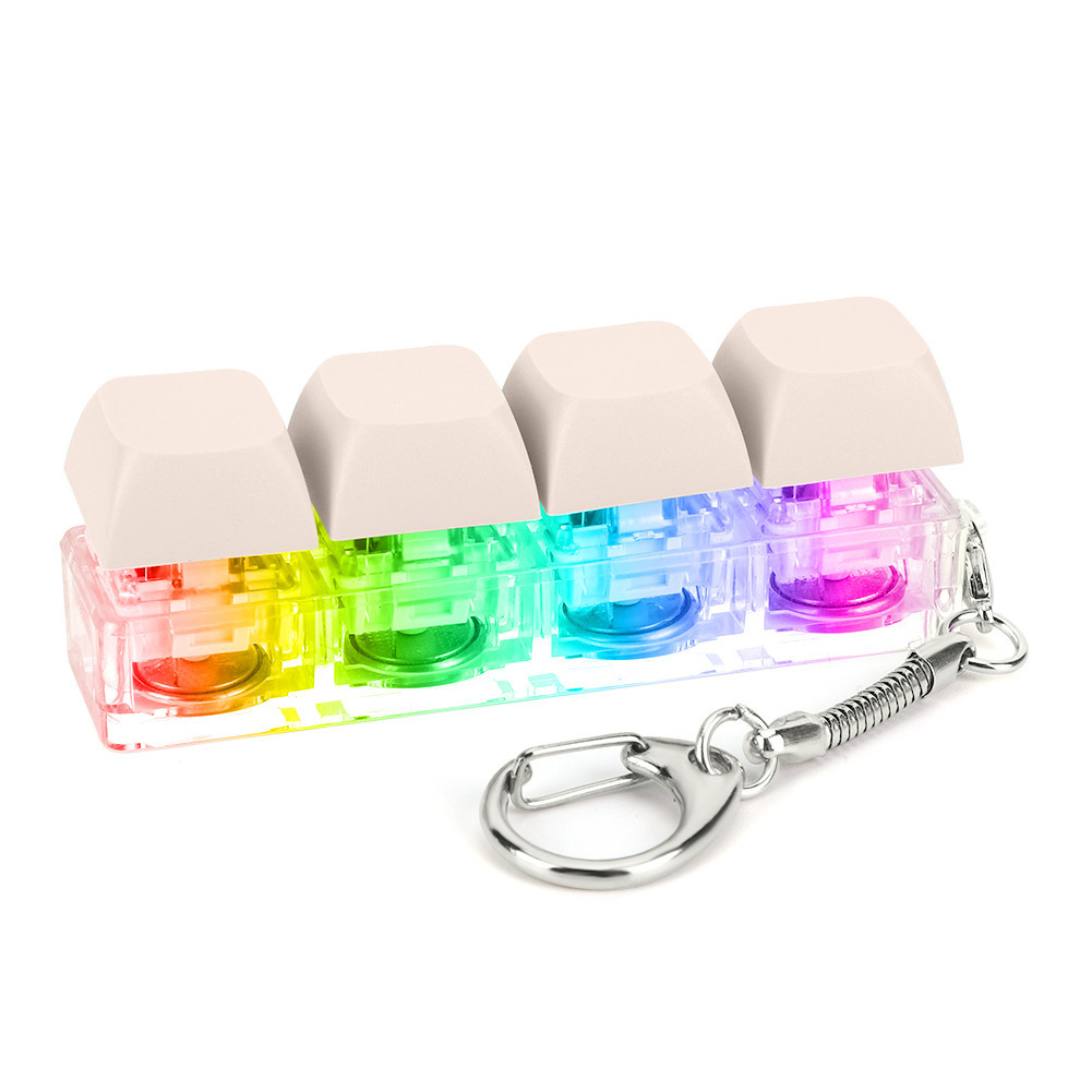 [Rifrish.ph] Keyboard Fidget Keychain 4 Keys Keyboard Decompression ...