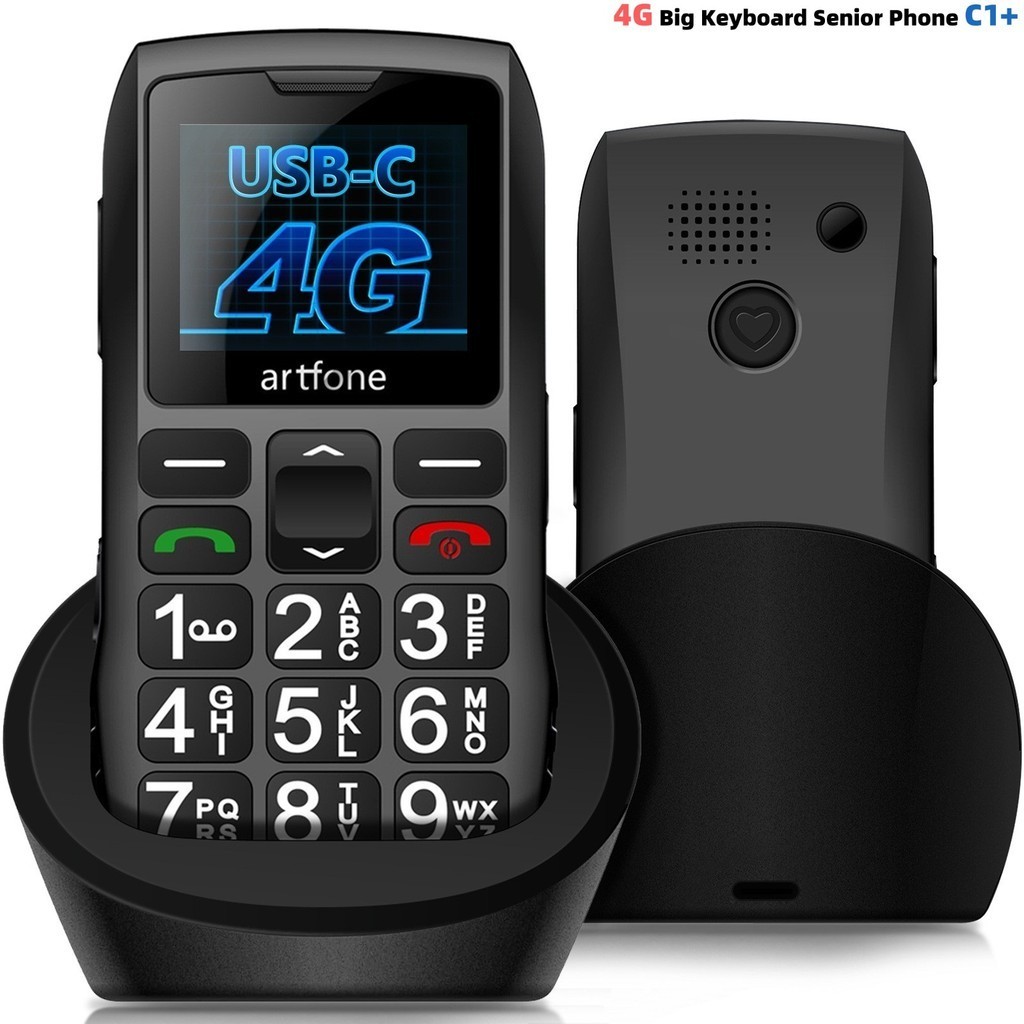New 4G Big Button Mobile Phone for Elderly,C1 or C1+ Easy to Use Basic