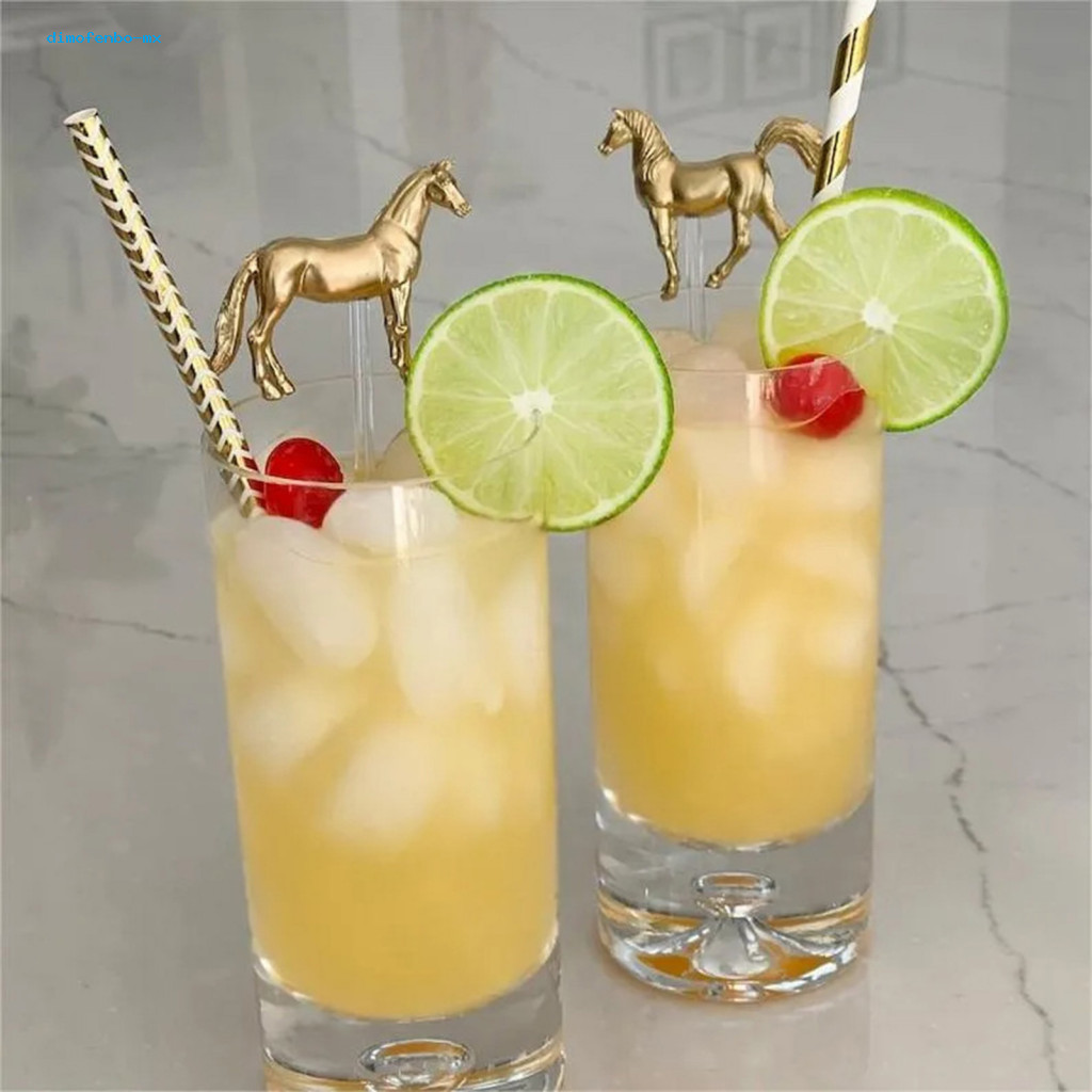 dim Elegant Drink Blenders Golden Horse Drink Stirrers Set Perfect for