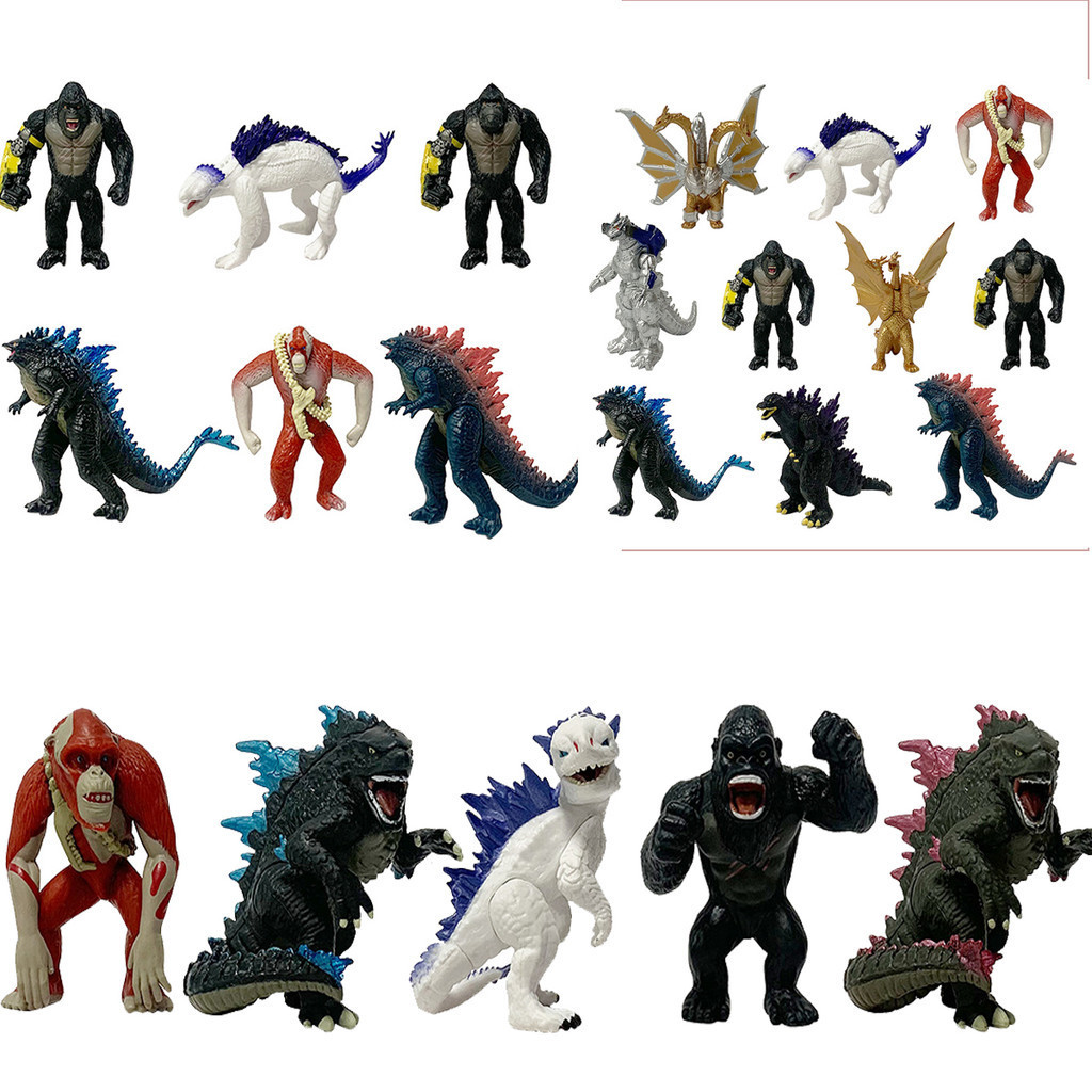 14 pezzi/set Godzilla vs King Kong Gorilla Shimo Skar King Figure