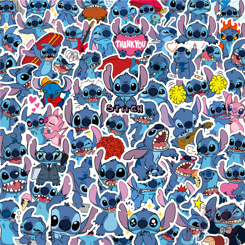 100Pcs/Set Stitch Stickers Fashion DIY Decals Doodle Stickers | Shopee ...