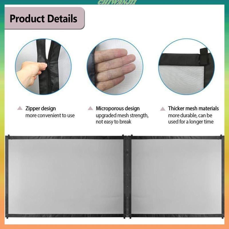 [Chiwanji1] Dogs Mesh Gate Fence with Zipper for Hall Doorway Stairs ...