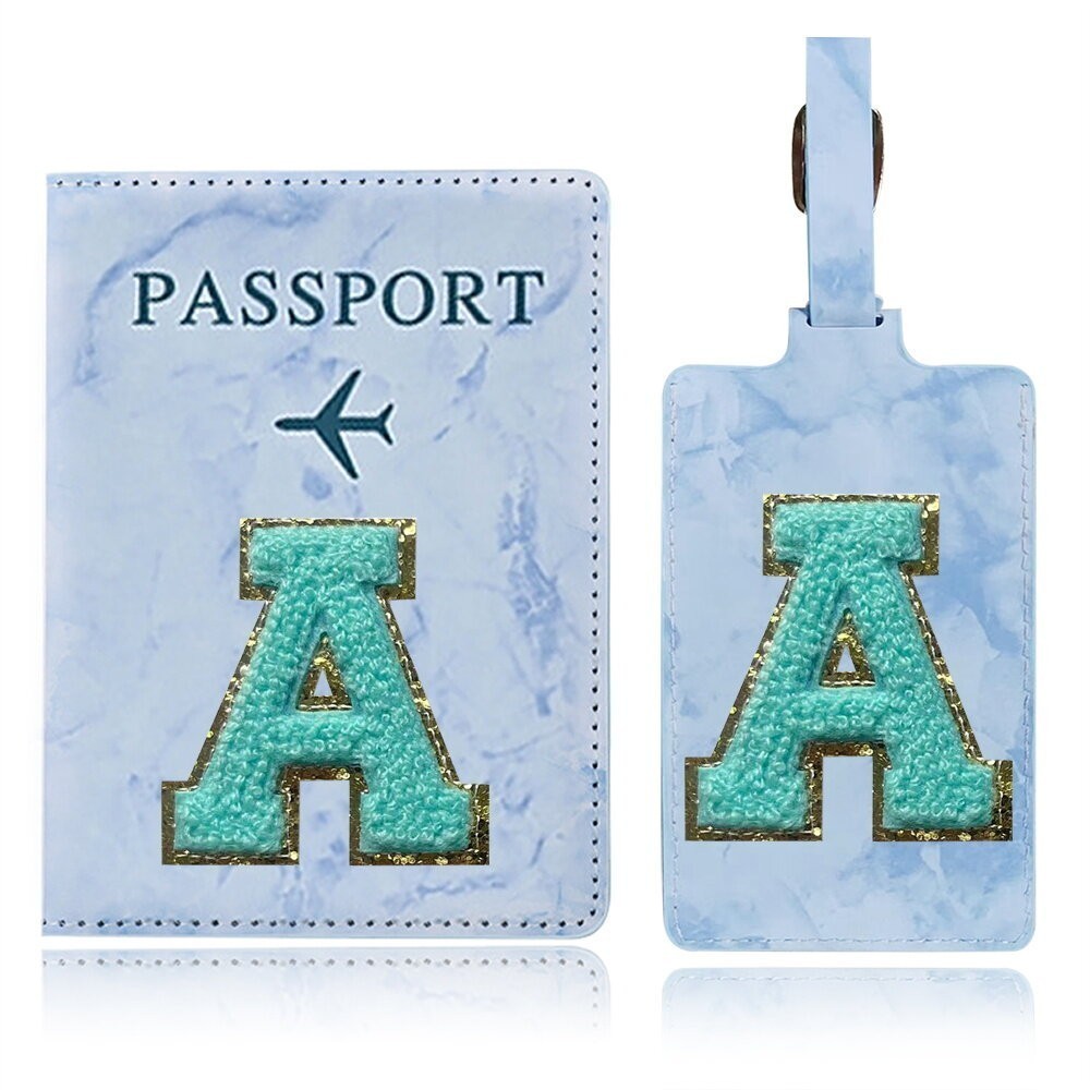 Set Cadeau De Voyage : Housse De Passeport Et Étiquette à Bagages Blancs, Miss To Mrs