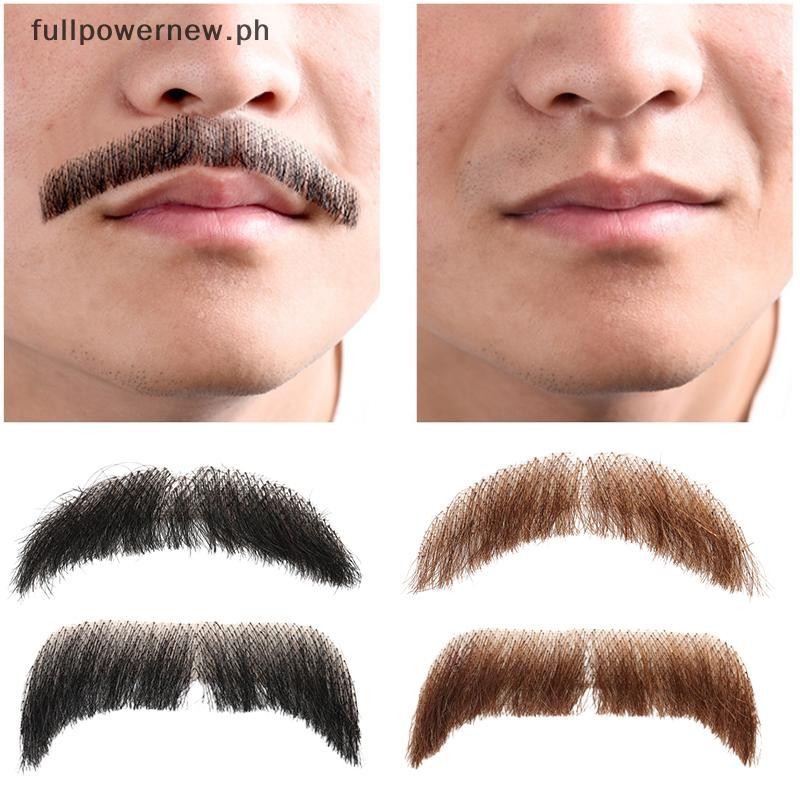 fullpower 100% Human Hair Beard Lace Mesh Beard Shallow Short Realistic ...