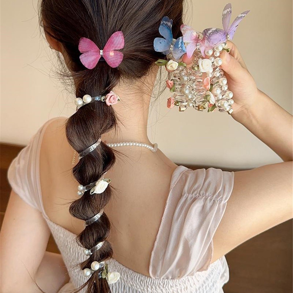 Sweet Bow Bubble Braid Hair Braiding Artifact 2025 New Phone Line Hair ...