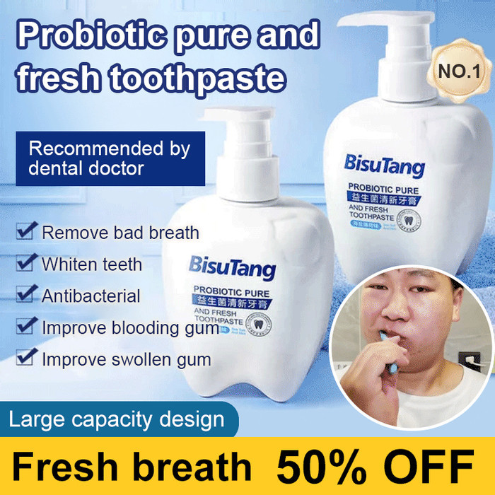 Three minutes to brush out white teeth probiotic brightening pure and ...
