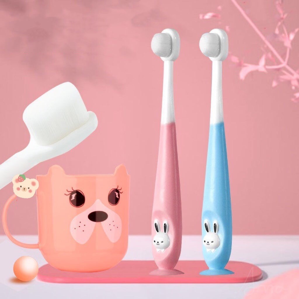 Thebest Cartoon Bunny Bear CHILDREN'S Toothbrush Silica Gel Sucker Baby ...