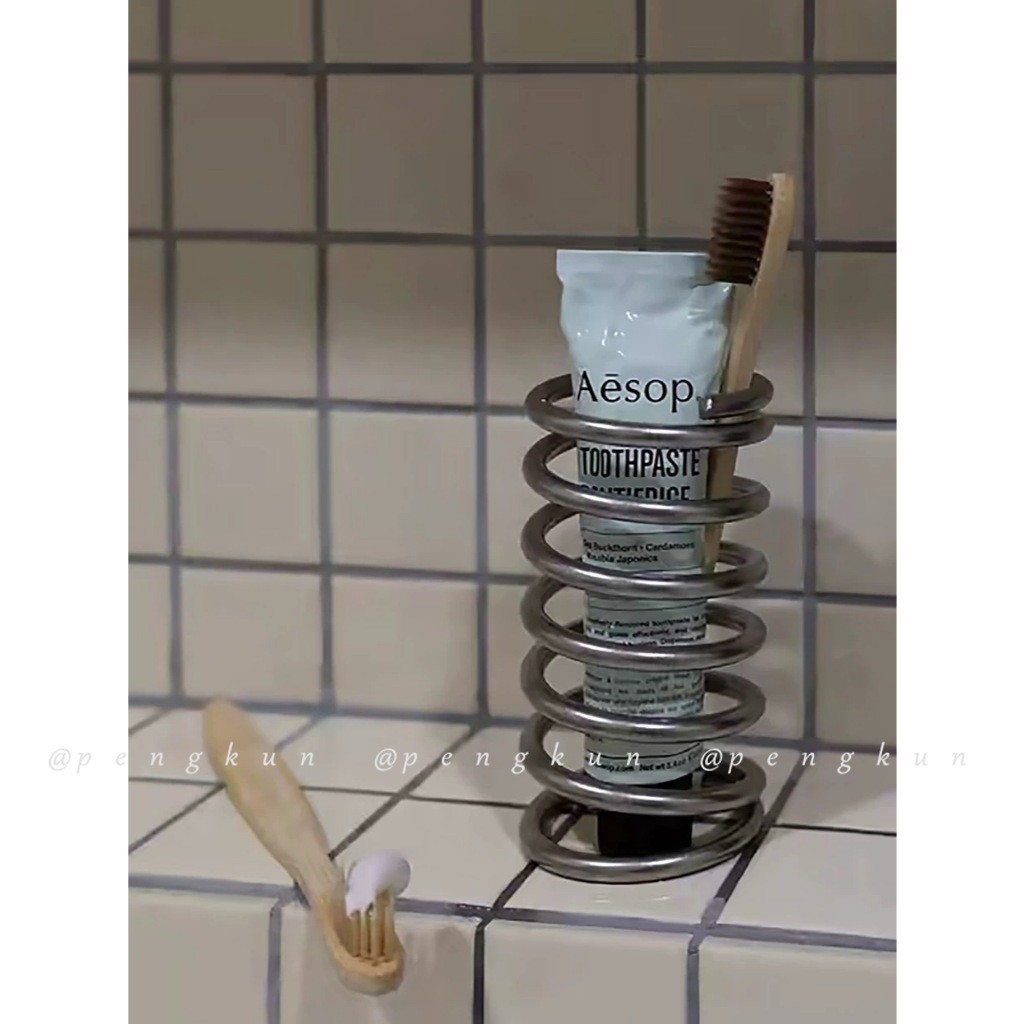 Korea Korea ins Handmade Stainless Steel Spiral Ring Toothbrush Holder ...