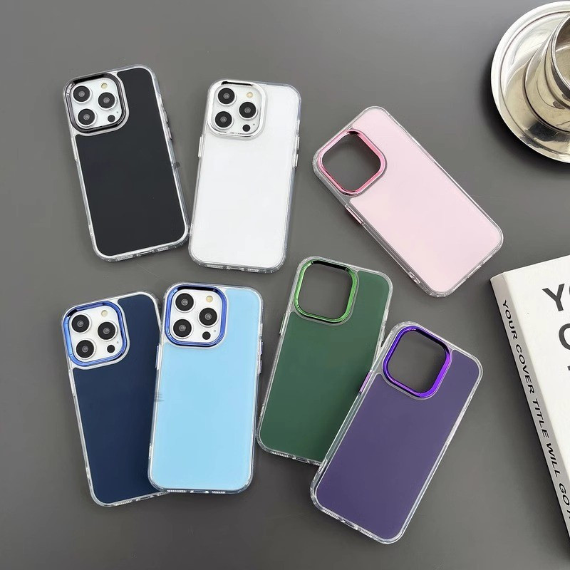 (With L0G0) Plating Scrub Acrylic Case for Iphone 15 Pro Max 14Promax ...