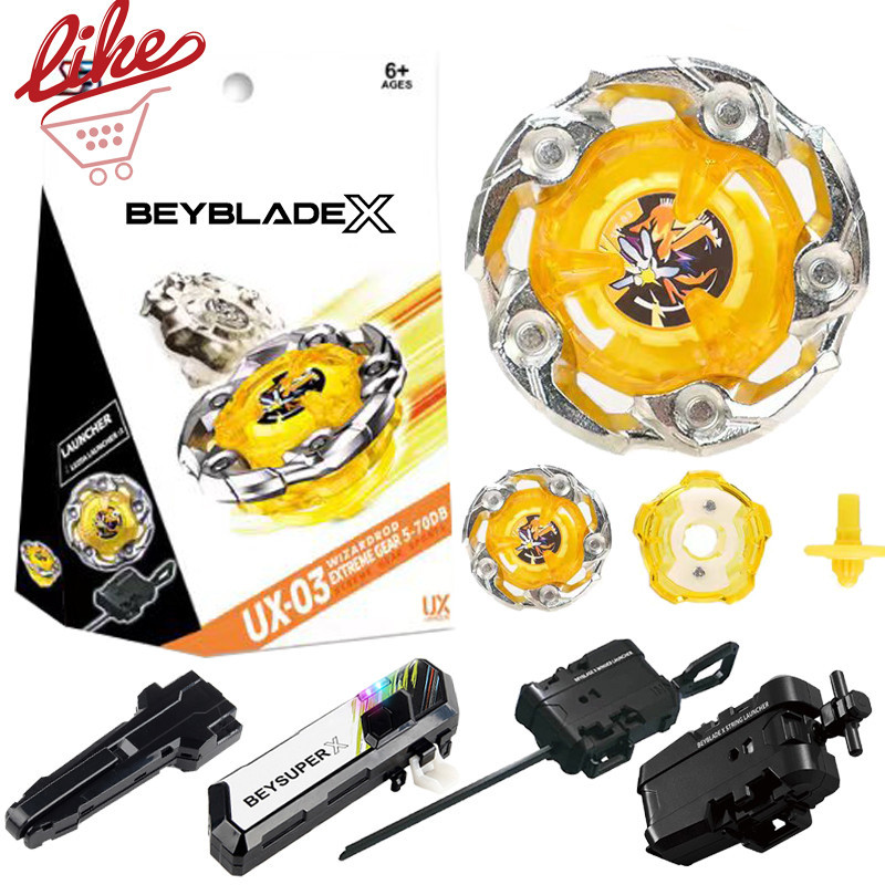 Beyblade X UX03 Wizard Rod Beyblade Xtreme with Launcher Led Grip Set for Beyblade Burst Kid