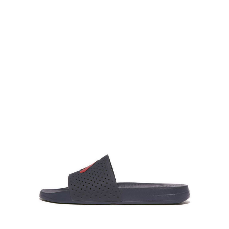 Fitflop Iqushion Men's Arrow Pool Slides Midnight Navy Shopee