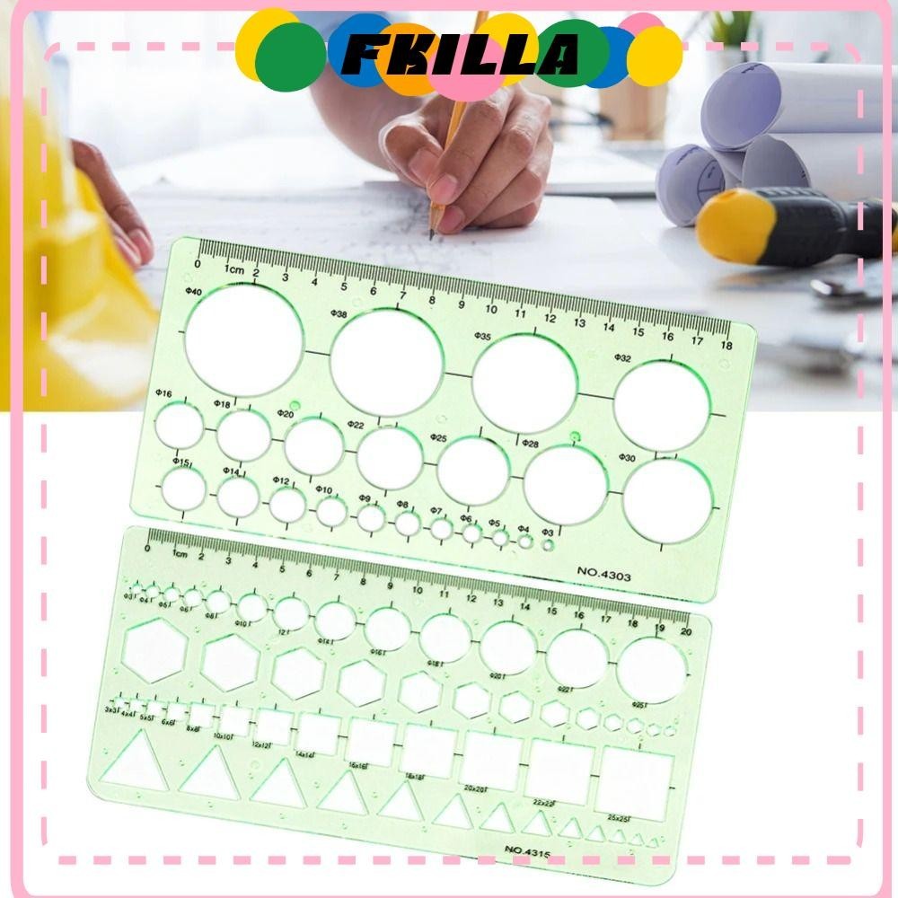 FKI Ruler, Geometric Template Technical Drawing Circle Stencil ...