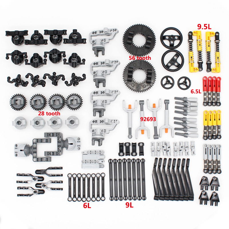 MOC Bricks Technic Accessories Gear Pin Axle Link Turntable Linear ...