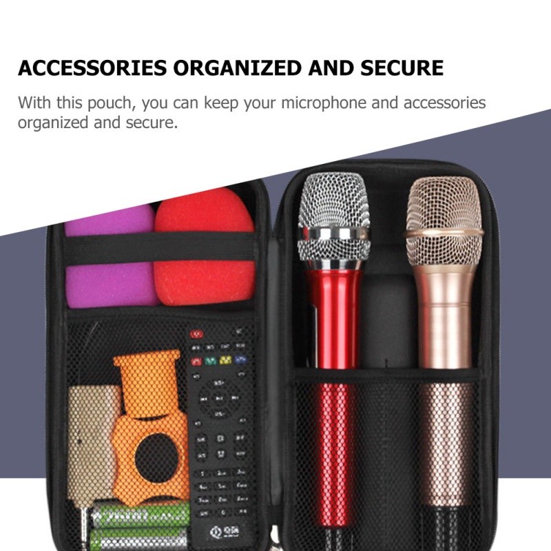 Portable Wireless Microphone Storage Bag Eva Microphone Carry Case ...