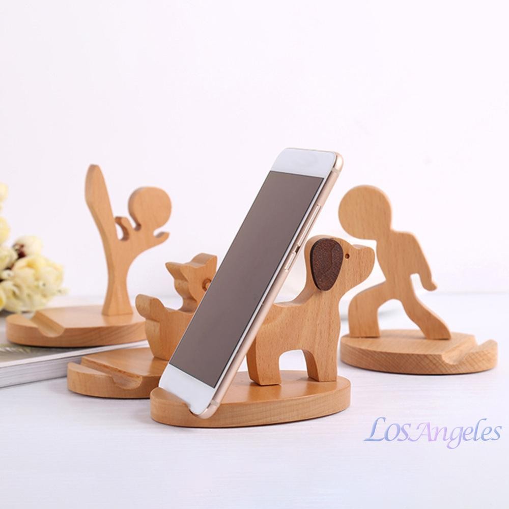 Simple Universal Portable Solid Wood Cell Phone Racks Desk Stand Holder ...