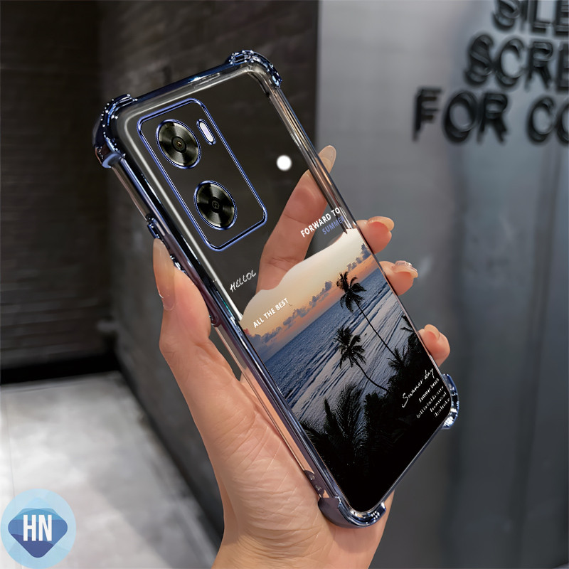 【seascape】case For Oppo A57 4g A57 5g A77 A77s A57e Phone Case Four 