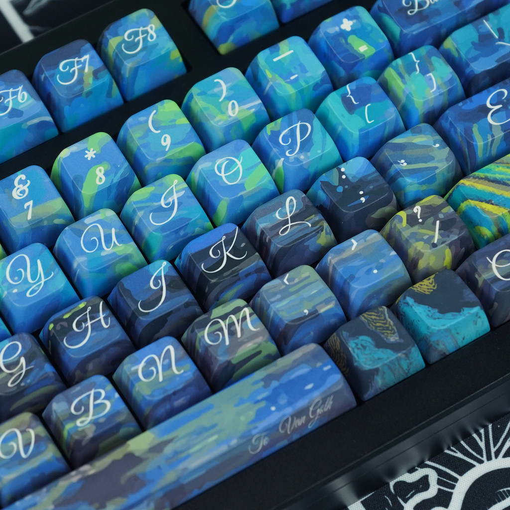 Oil Painting Art Keycap XDA Profile PBT Five-side Dye Sublimation ...