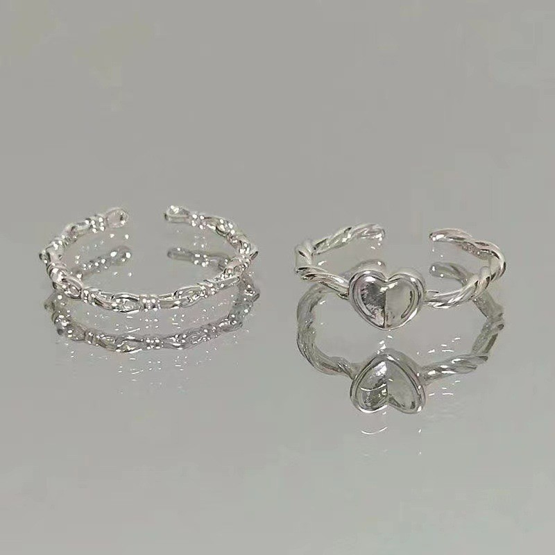 1PCS INS Cheapest Twist Braided Ring Heart Finger Ring As Gift for