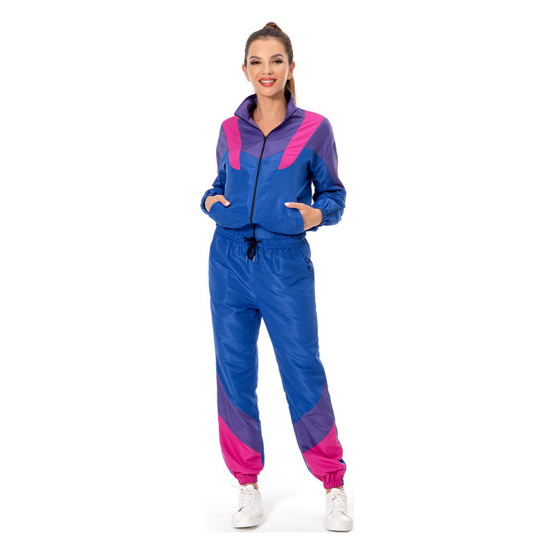 Adult 80s 90s Hippie Disco Cosplay Costume Outfits Sportwear Retro Halloween Carnival Suit main image 1