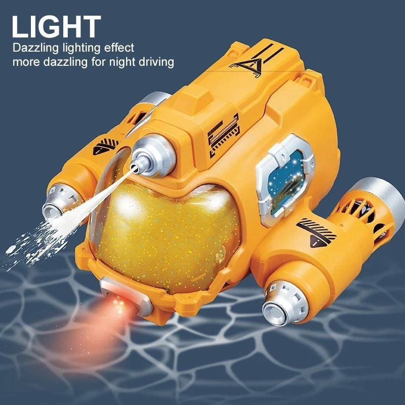 RC Battle Boat Water Spray Submarine Toy Remote Control Motorboat ...