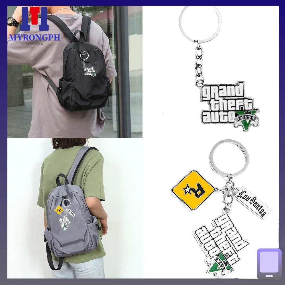 MYRONGPH Game PS4 GTA5 Keychain, GTA V Grand Theft Auto 5 Star Muti Key ...