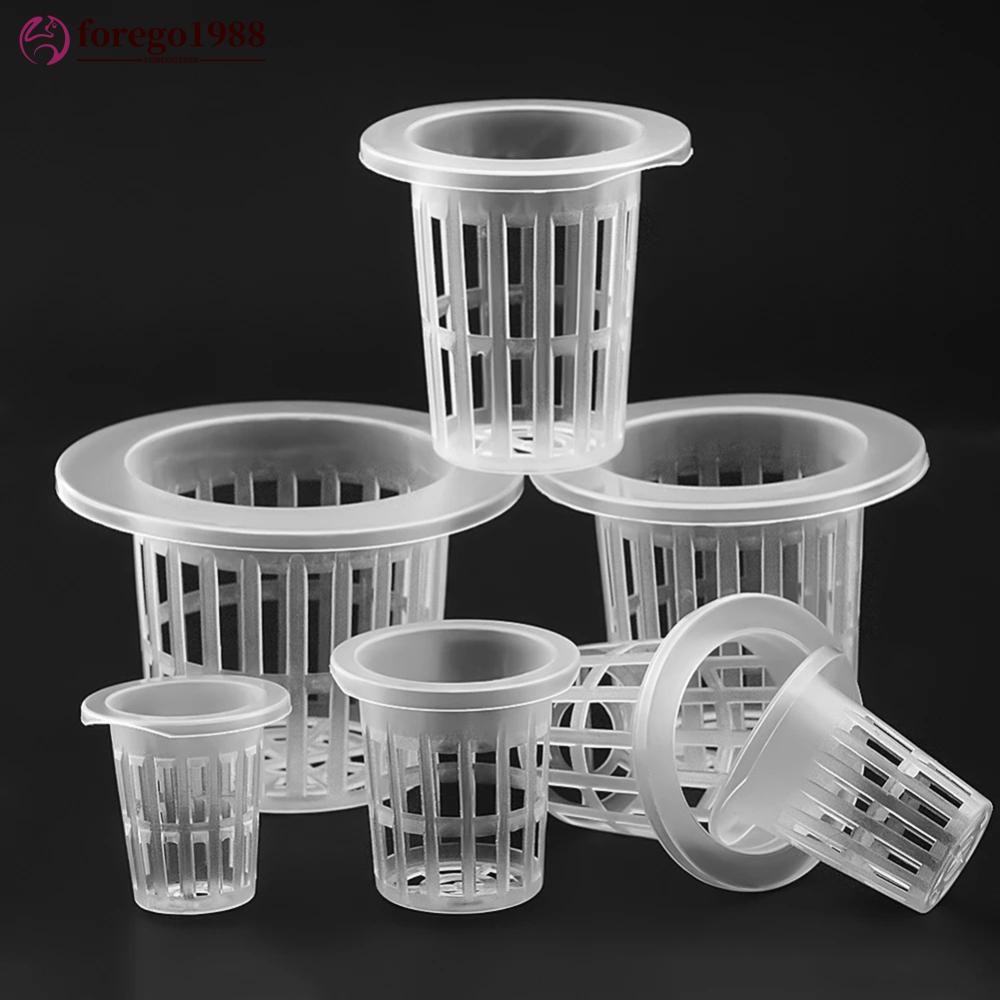FOREGO1988 50Pcs Hydroponic colonization Mesh Pot Net Cup Basket ...