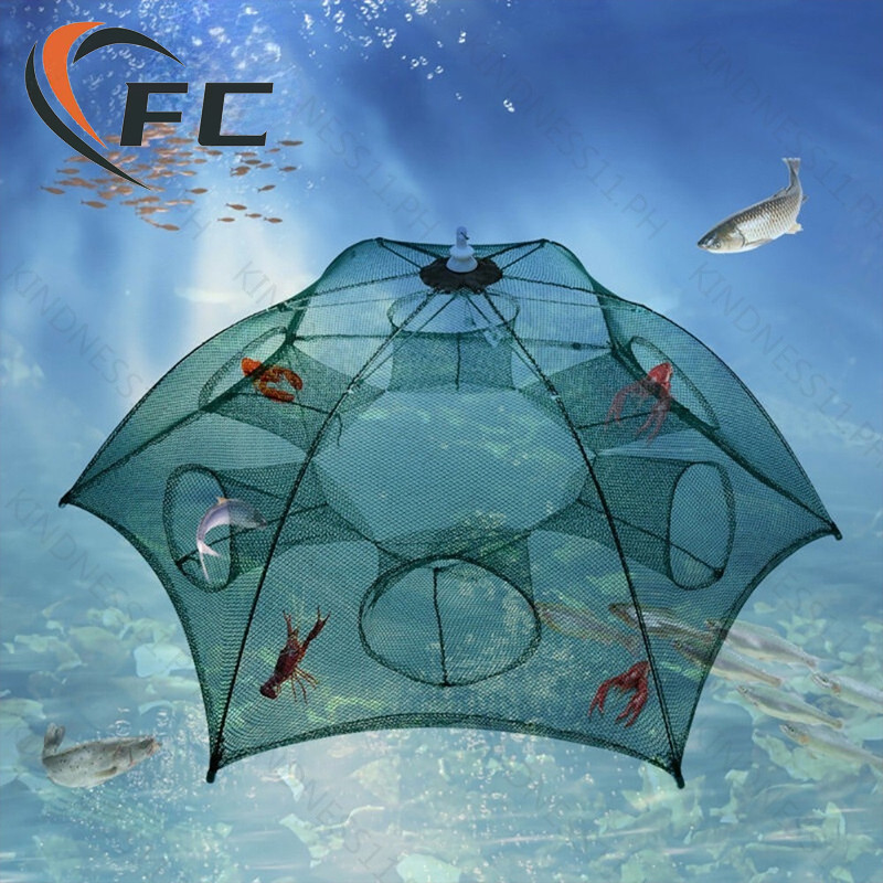 Folding Umbrella fish Net Shrimp Cage, Crab, Fish Trap Cast Fish Net ...