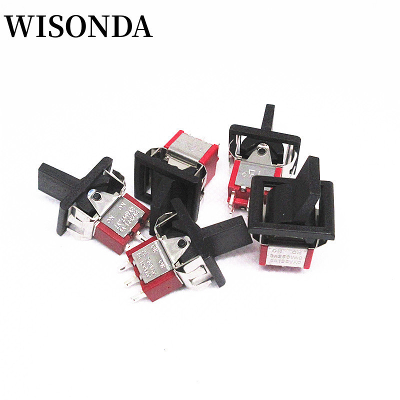 1PCS SH T80-R Series Mini Paddle Toggle Switch Square Snap-in Panel ...