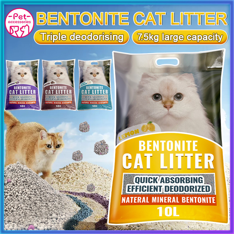 10L/5L Bentonite Cat litter food grade high absorption odor control ...