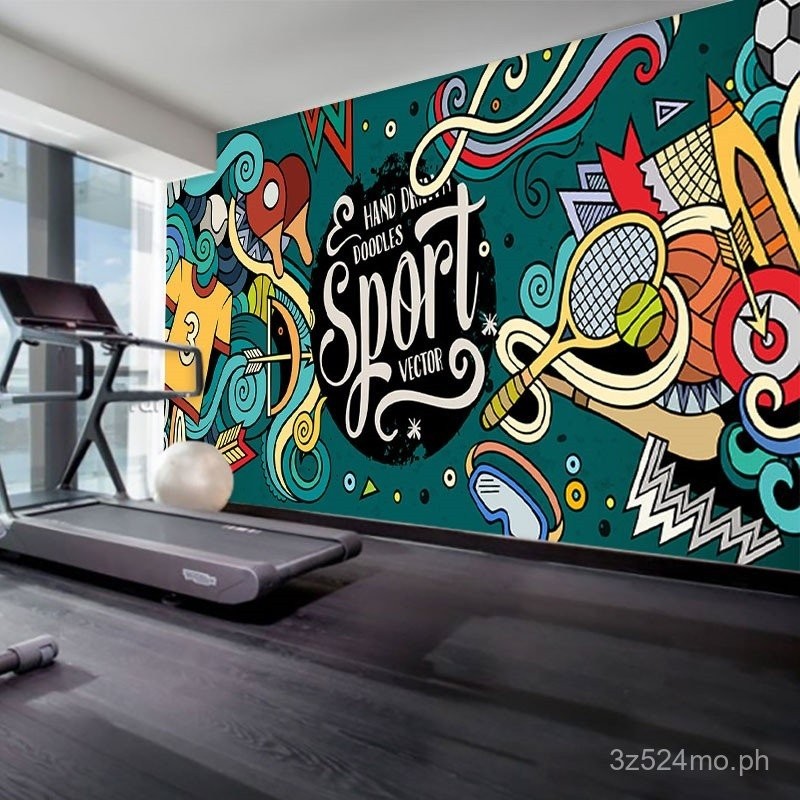3D 3D Sports Graffiti Wallpaper Gym Street Dance Studio Dance Room ...