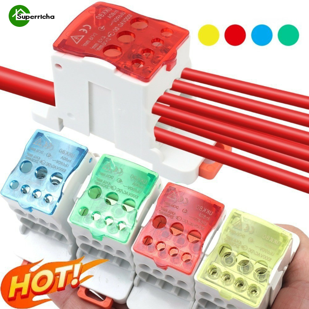 1/2/4Pcs UKK80A Wire Terminals - Electric Split Din Rail Terminal ...